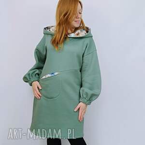 sukienka damska speeda zielone marzenie, zielona bluza z meszkiem