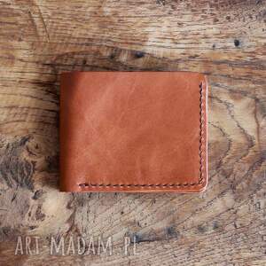 hand-made ręcznie szyty personalizowany portfel skórzany bifold