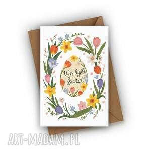 kartka wielkanocna - wesołych świąt jajkiem