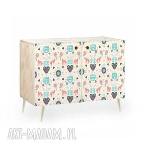 handmade dekoracje komoda "credenza double" w stylu mid century/prl ze sklejki