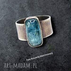 Pierścionek z kyanitem - kyanit, kamieniem, srebro 925