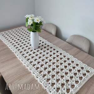 Bieżnik szydełkowy ze sznurka 45x120 cm - handmade