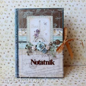 handmade notesy paryski notatnik2 - wzór