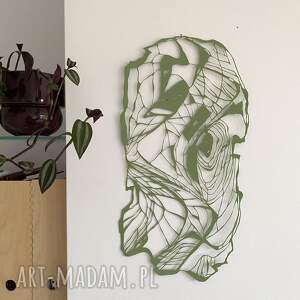 papierowa w zieleni, ręcznie wykonana, wycinanka, boho