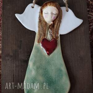 anioł ceramiczny, prezent, zawieszka, unikalny