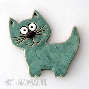 handmade magnesy kocisko - magnes ceramiczny