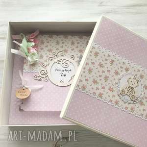 scrapbooking albumy album w pudełku - urodziny roczek chrzest, prezent