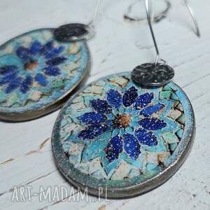 kolczyki decoupage - PAULA CZEKA NA WENE biżuteria