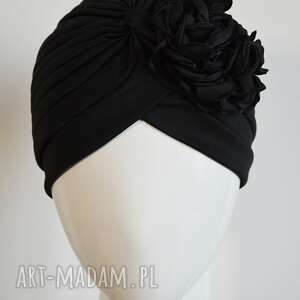 handmade czapki czarny turban