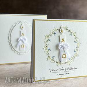 pamiątka chrztu, kartka z pudełkiem i kopertą, 72d chrzest, prezent na chrzest