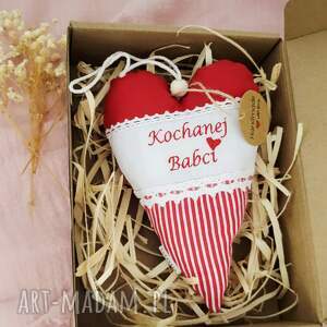 SERCE ZAWIESZKA Z HAFTEM prezent na DZIEŃ BABCI, rekodzło
