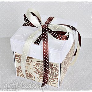 elegancki exploding box na ślub - Wrzosowisko akcesoria scrapbooking kartki