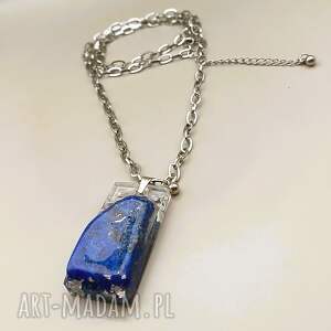 handmade - naszyjnik z lapisem lazuli idealny na prezent, spokój