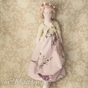 lawendowa bajka - lalka aniela, retro, ażurowy, sukienka