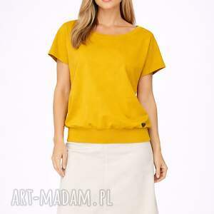 bluzka - noelmusztardowa oliwka, blizka, bluzka na codzień