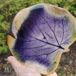 handmade ceramika ceramiczny talerz liść c700)