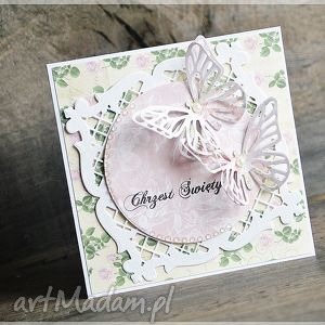 ręcznie zrobione scrapbooking kartki chrzest święty