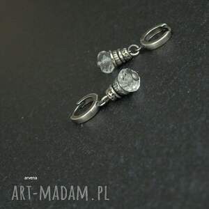 kryształ górski - kolczyki 08, biżuteria autorska kryształem