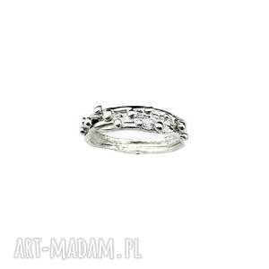 pierścionek z kuleczkami srebro, kulki, minimalistyczny
