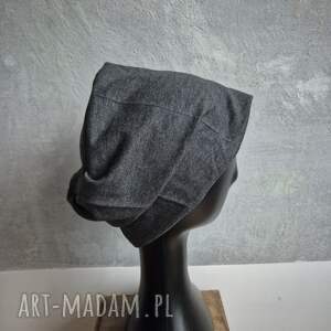 czapka grafitowa uniseks na podszewce dobra codzienne noszenie rozmiar