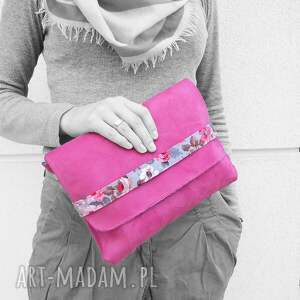 ręcznie robione torebki mini z paskiem pink flowers