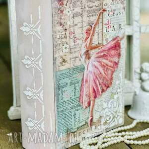 Kufer książka z motywem baletu, prezent, na biżuterię, na drobiazgi