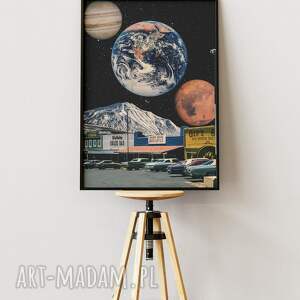 plakat amerykański sen A3 29,7x42cm, usa, kolaż