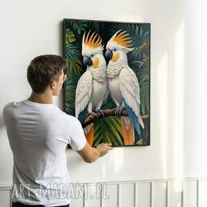 Papugi Duet Ptaki - format 50x70 cm B2, plakat, plakaty