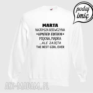 handmade pomysł jaki prezent pod choinkę bluza z nadrukiem dla dziewczyny, kobiety, żony