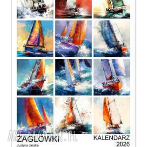Prezent Kalendarz 2026 Żaglówki 15x21 cm