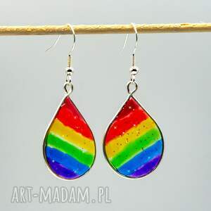 hippograph kolczyki tęczowe z żywicy 001, pride, lgbtqa