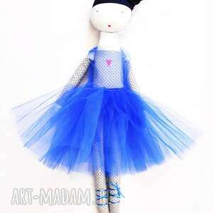 lila blue tańczy rafineria cukru lalka szmacianka, eko, bawełna baletnica