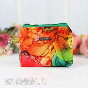 Mały portfelik saszetka zawieszka KOLOROWA LAWA, portmonetka