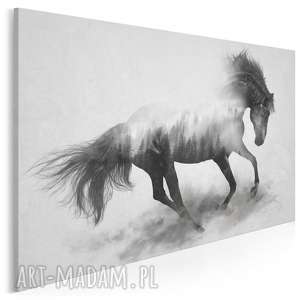 obraz na płótnie - koń galop - 120x80 cm (45301) (koń zwierzę dziki