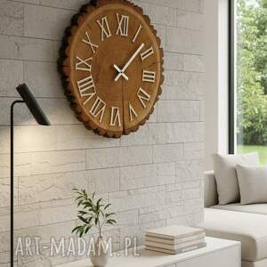 Zegar ścienny z litego drewna - unikatowy, naturalny dodatek do stylow