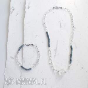 Kryształowe królestwo Komplet biżuterii, kryształ - górski