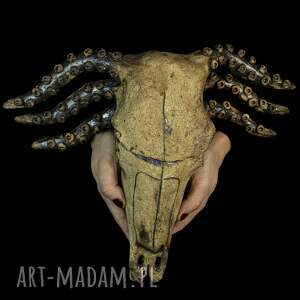 rzeźba ceramiczna golden octopus, dekoracja