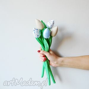 handmade dekoracje bukiet bawełnianych tulipanów