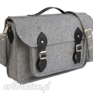 handmade filcowa torba - personalizowana - z grawerowaną dedykacją logo lub grafiką