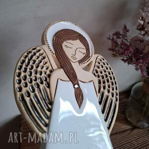 dekoracje anioł ceramiczny - pula, prezent, chrzest, aniołek, komunia
