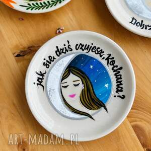 talerzyk księżycowy prezent dla niej ręcznie malowany ceramiczny