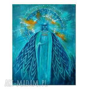anioł auror, obraz ręcznie malowany, prezent, malarstwo