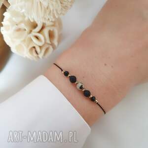 bransoletka z jaspisem, biżuteria bransoletki kamienie naturalne, onyks