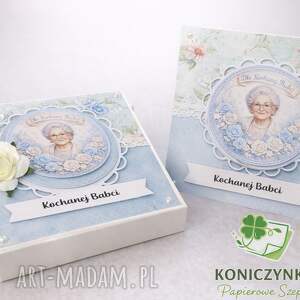 fundacja koniczynka kartka w pudełku dzień babci scrapbooking