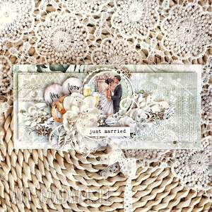 Kopertówka ślubna, ręcznie robiona, elegancka kartka