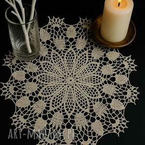 serwetka szydełkowa 37 cm, obrus, bożonarodzeniowa, salon