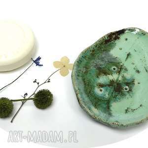 ręcznie wykonane ceramika ceramiczna mydelniczka "nenufary"