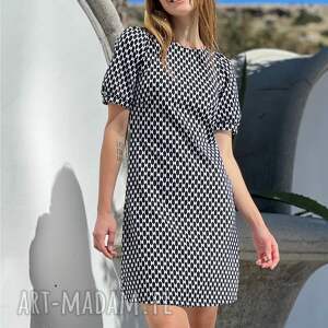 sukienki krótka sukienka | aurelia czarno-biały wzór