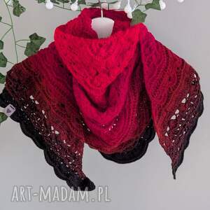 chusta szydełkowa z włóczki kokonek classic - 156 78 cm, prezent handmade