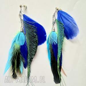 dlugie kolczyki pióra fo row, et, bo fr